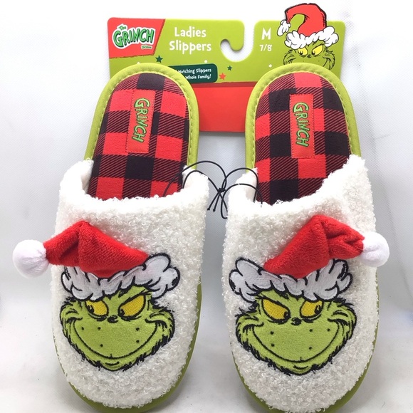 Dr. Seuss How the Grinch Stole Christmas Slip-On House Slippers - Picture 1 of 7